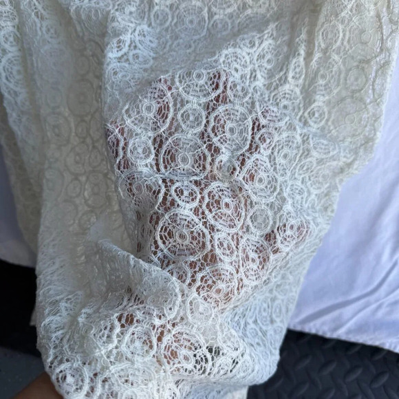 Cream Strapless Lace Maxi Dress - Size Juniors L - NWT - Picture 3 of 8